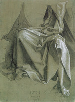 Drapery Covering the Knees and Torso of a Seated Christ