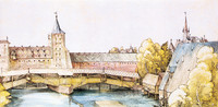 The Foot Bridge by the Gate to the Covered Market of Nuremberg