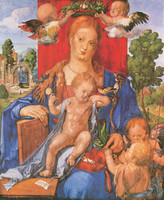 La Vierge et l'Enfant au serin et aux anges