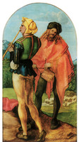 Whistler and Drummer, left panel of The Jabach Altarpiece