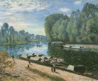 Berry Boats on the River Loing - Morning