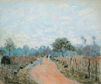 Die Straße von Prunay nach Bougival