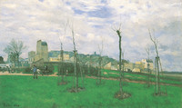 Blick auf Montmartre von der Cité des Fleurs in Batignolles