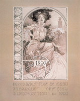 Design for the Menu of the Official Banquet of the Exposition, Paris