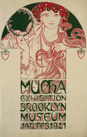 Dessin pour l’affiche de l’exposition Mucha au musée de Brooklyn