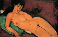 Nude on a Blue Cushion