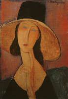 Jeanne Hébuterne mit großem Hut