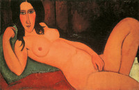 Reclining Nude with Loose Hair