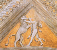 Hercules fighting the Nemean Lion, Camera Picta