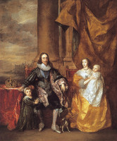 King Charles I and Queen Henrietta Maria with Charles, Prince of Wales and Princess Mary