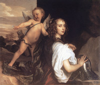 Portrait of a Girl as Erminia Accompanied by Cupid, Collection of the Duke of Marlborough