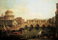 Capriccio: the Grand Canal, with an Imaginary Rialto Bridge and Other Buildings