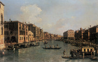 The Grand Canal: looking Southeast from the Campo Santa Sophia to the Rialto Bridge