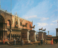 Venice: Caprice View of the Piazzetta with the Horses of San Marco