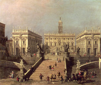 View of Capitole Square, the Cordonata, Rome