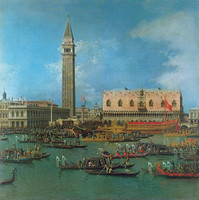 View of the Palace of Saint Mark, Venice, with Preparations for the Doge’s Wedding