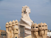 Casa Milà (La Pedrera), chimney pipes on the roof