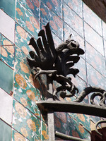 Casa Vicens, window with moulded iron dragon