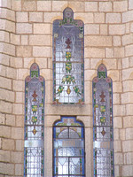 Episcopal Palace of Astorga, detail of stained glass windows