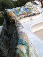 Park Güell, winding bench of the square