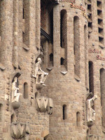 Temple of Sagrada Familia, detail of new façade