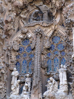 Temple of Sagrada Familia, detail of the Nativity façade