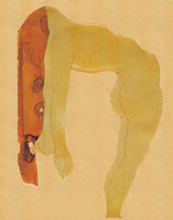 Female Nude with Long Hair Leaning Backwards