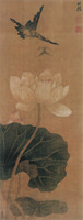 Lotus and Two Butterflies