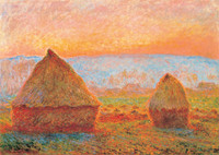 Haystacks at Giverny, Sunset