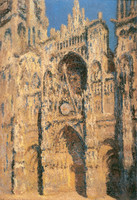 Rouen Cathedral in Full Sunlight: Harmony in Blue and Gold