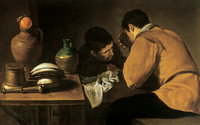 Deux Jeunes Hommes à table