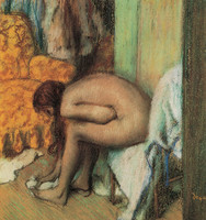 Naked Woman Drying her Foot