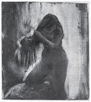 Nude Woman Combing her Hair