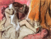 Seated Female Nude on a Chaise Lounge