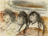 Three Girls Sitting Opposite