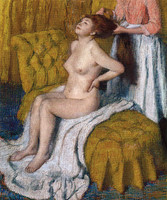 Woman Having Her Hair Combed