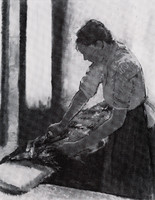 Woman Ironing