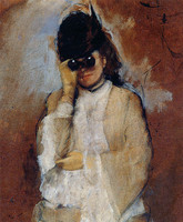 Woman with Opera Glasses (detail)