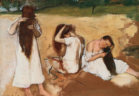 Women Combing their Hair