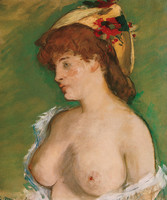 Blonde Woman with Bare Breasts