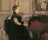 Madame Manet am Klavier