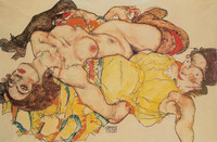 Two Girls Lying Entwined