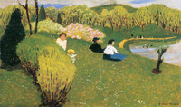 Children at a Pond