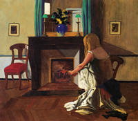 Interior with a Woman in a
Nightgown