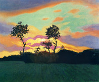 Landschaft im Sonnenuntergang