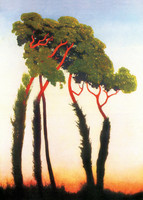 Landscape with Trees or Last Sunrays