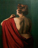 Woman with Red Shawl