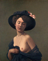 Femme au chapeau noir