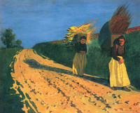 Mujeres portando madera