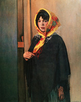 Jeune Femme au foulard jaune